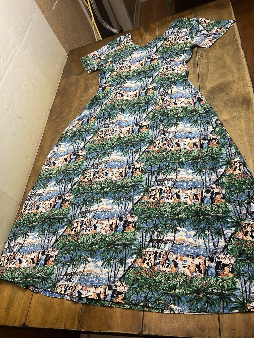 VTG Reyn Spooner Guy Buffet Tea Dance In Honolulu Hawaiian Dress Medium